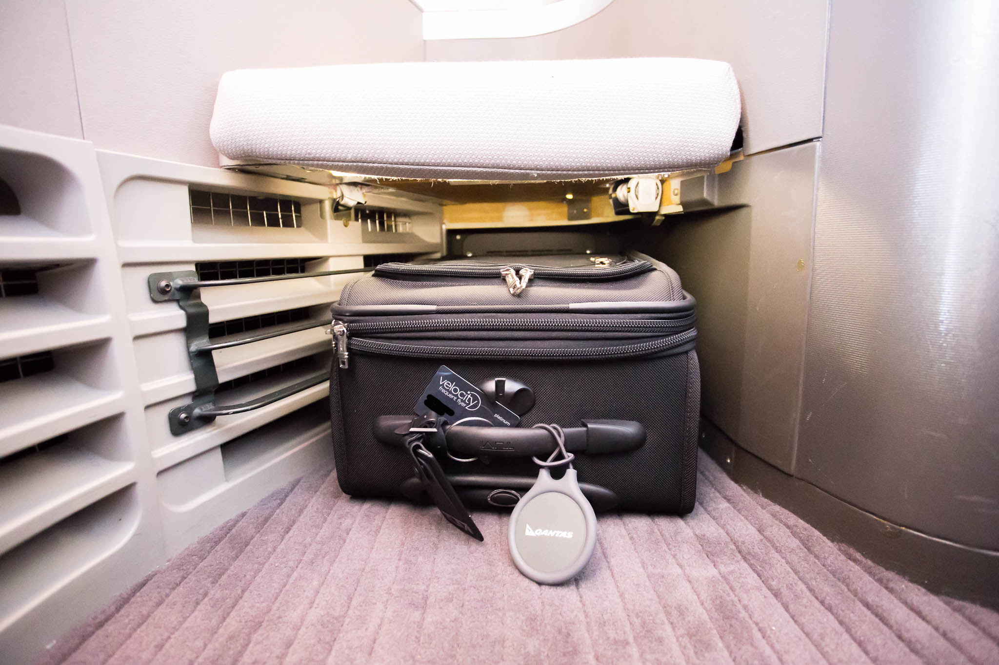 a luggage in a room