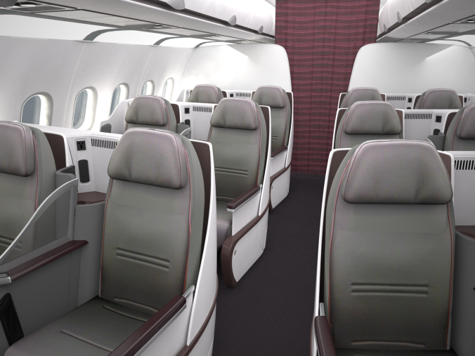 Qatar A320 Business Class Image: Qatar Airways